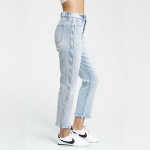 pistola Light Wash Straight-Leg Jeans with Side Stripe